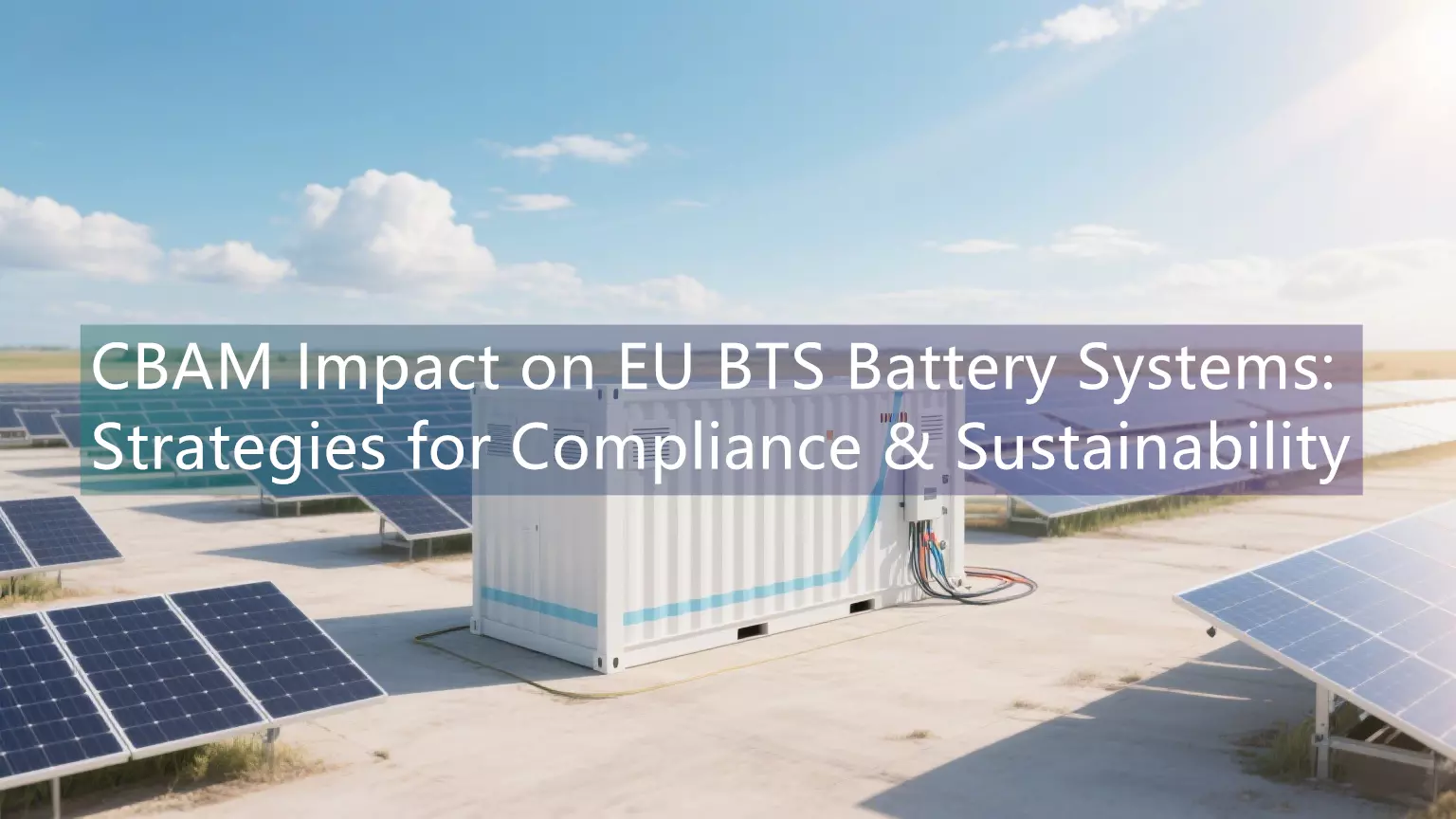 CBAM Impact on EU BTS Battery Systems: Strategies for Compliance & Sustainability