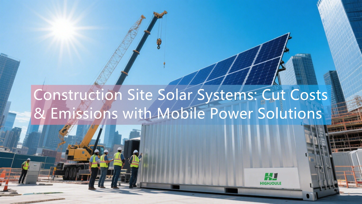 Construction Site Solar Systems: Cut Costs & Emissions with Mobile Power Solutions