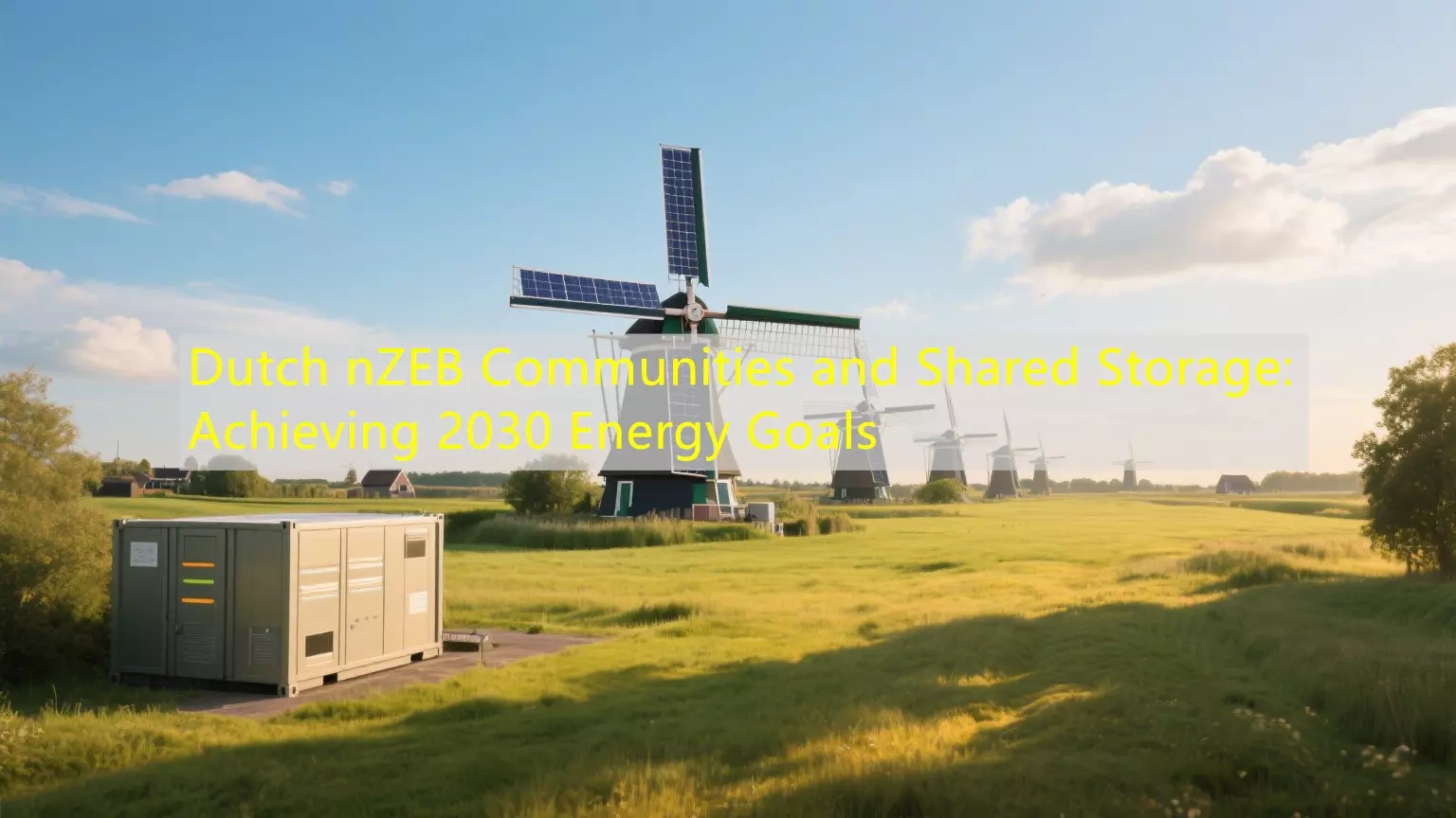 Dutch nZEB Communities and Shared Storage: Achieving 2030 Energy Goals