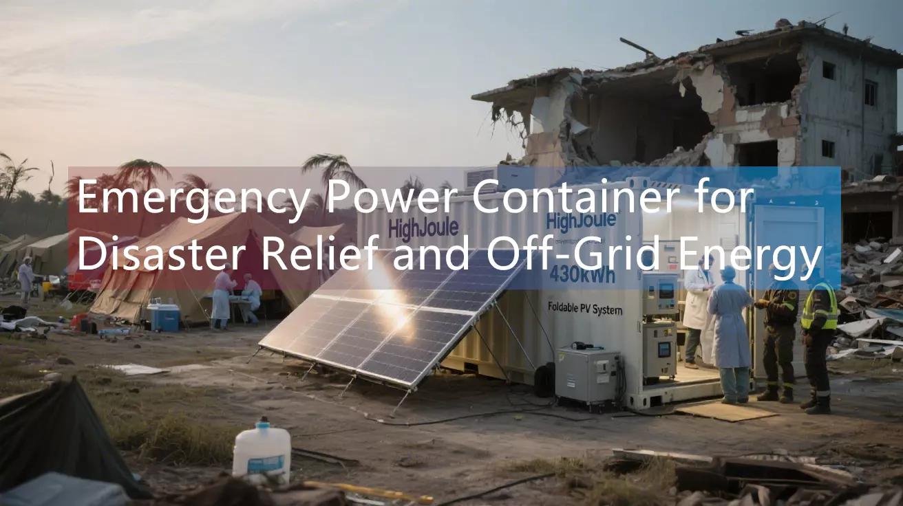 Emergency Power Container for Disaster Relief and Off-Grid Energy