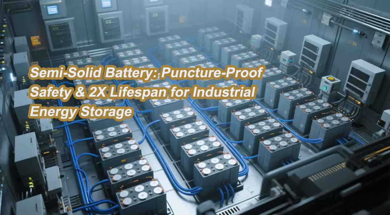 Semi-Solid Battery: Puncture-Proof Safety & 2X Lifespan for Industrial Energy Storage