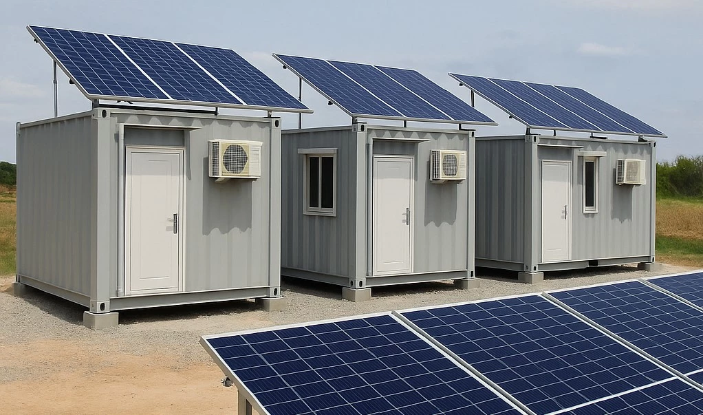 The construction site owner built a “power generation dormitory” with shipping containers